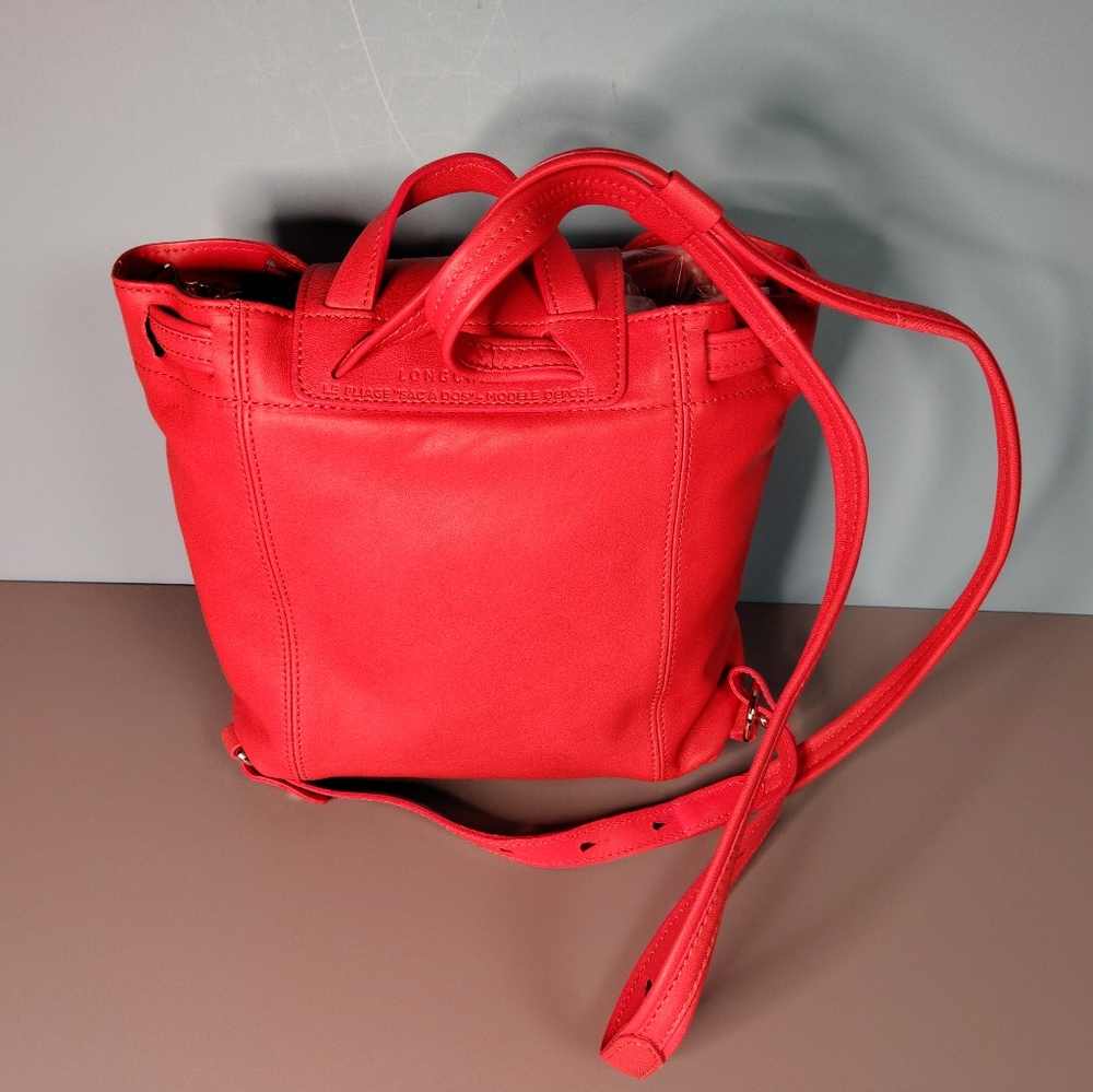 Longchamp Pink Leather Backpack - Picture 7 of 16